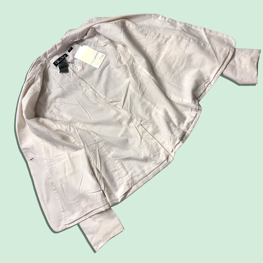 🎉HP!🎉 NWT Da-Nang Eggshell white cotton/silk blazer. Size Small 🕊️ - Picture 5 of 12